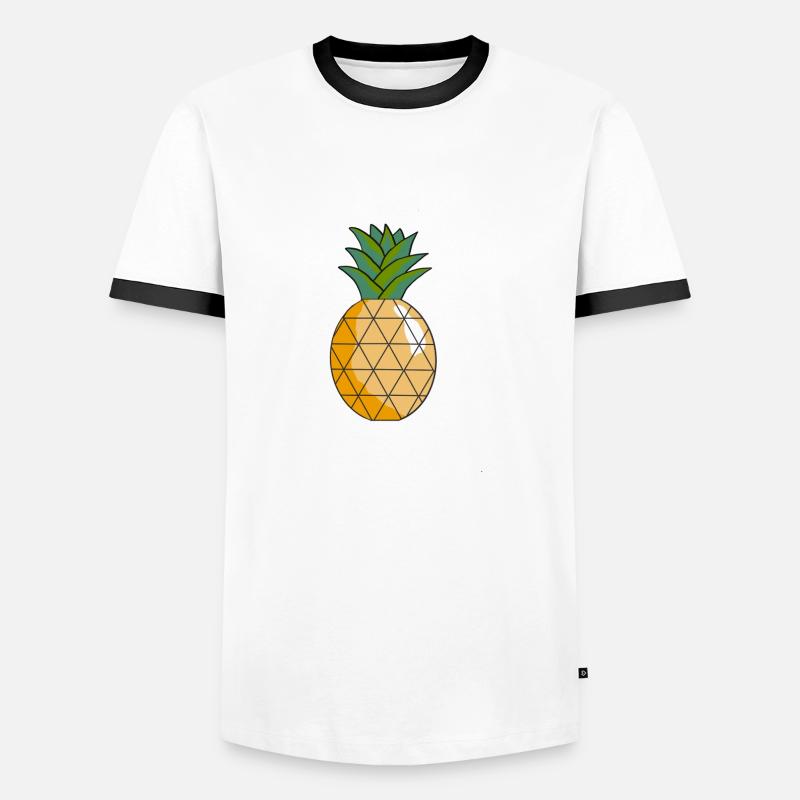 pineapple - Men's Ringer Shirt - white/black