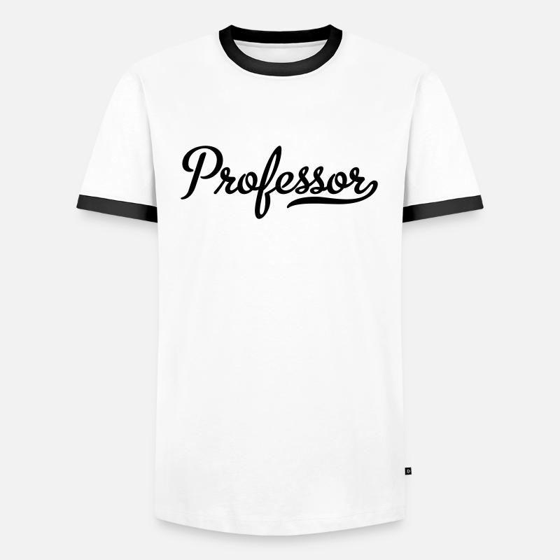 Professor - Men's Ringer Shirt - white/black