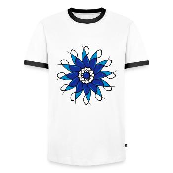Gothic death - Männer Kontrast-T-Shirt - Weiß/Schwarz - Vorne - AI Model Female 172 light (172cm) & AI Model Male 178 dark (178cm)