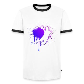 Handballspielen Herren Damen Handballspieler - Männer Kontrast-T-Shirt - Weiß/Schwarz - Vorne - AI Model Female 172 light (172cm) & AI Model Male 178 dark (178cm)