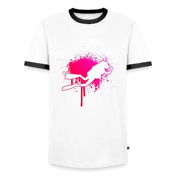 Femmes Scuba Diver Plongée Hommes Plongée - T-shirt contrasté Homme - blanc/noir - Devant - AI Model Female 172 light (172cm) & AI Model Male 178 dark (178cm)