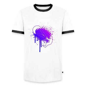 Kitesurf Kitesurf Kitesurfer Kitesurf Femmes - T-shirt contrasté Homme - blanc/noir - Devant - AI Model Female 172 light (172cm) & AI Model Male 178 dark (178cm)