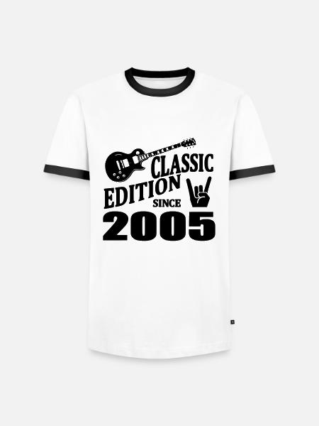 Classic edition since 2005 - Men's Ringer Shirt - white/black