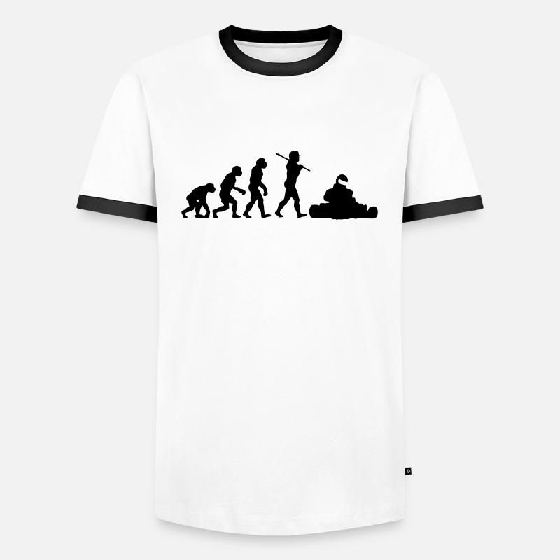 Karting Evolution - Men's Ringer Shirt - white/black