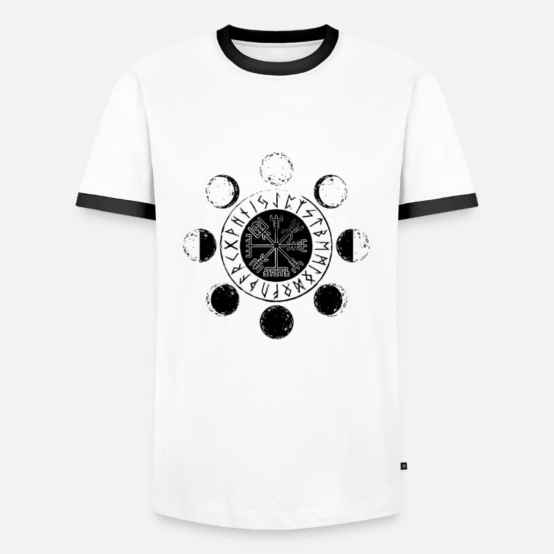 Moons & Runes - Men's Ringer Shirt - white/black