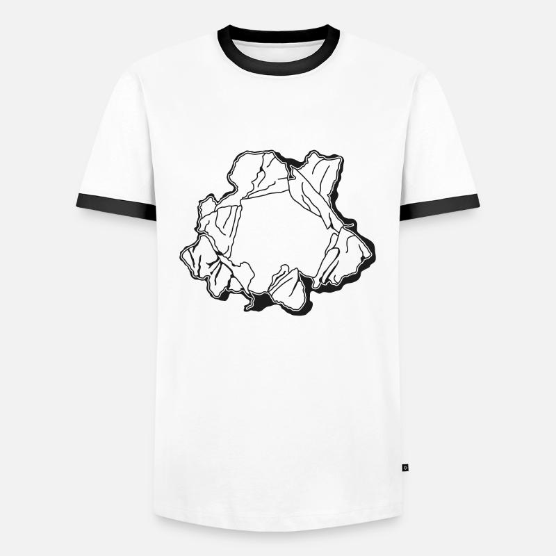 Torn paper ca321 - Men's Ringer Shirt - white/black