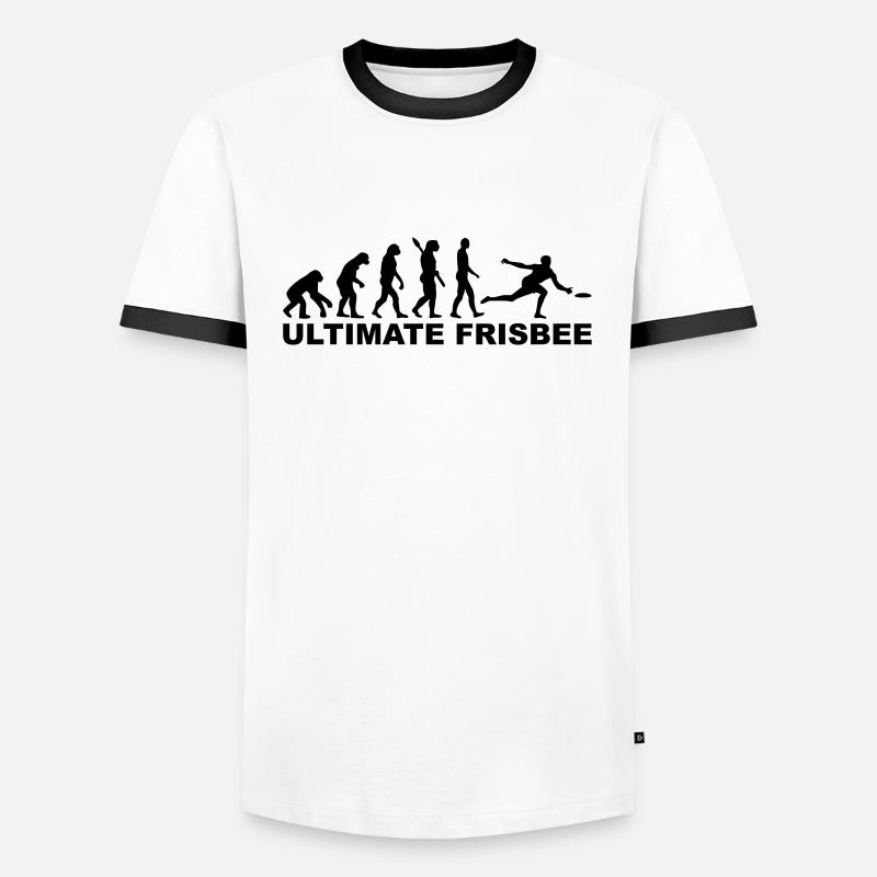 Ultimate Frisbee - Men's Ringer Shirt - white/black