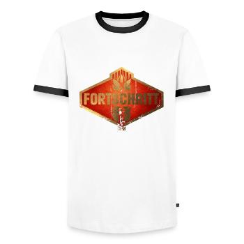 Fortschritt DDR Kombinat Landmaschinen Vintage - Männer Kontrast-T-Shirt - Weiß/Schwarz - Vorne - AI Model Female 172 light (172cm) & AI Model Male 178 dark (178cm)
