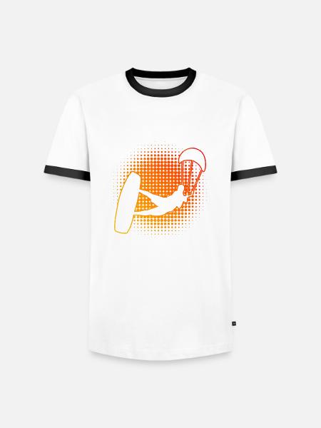 Kite Kitesurfer Hommes Kitesurf Kitesurf - T-shirt contrasté Homme - blanc/noir