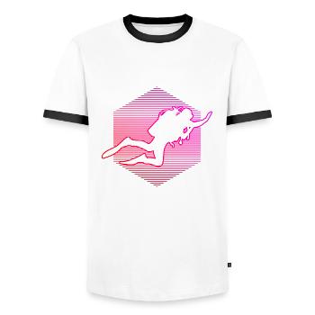 Tauchen Scuba Taucher Diver Plongée Scuba Tauchen - T-shirt contrasté Homme - blanc/noir - Devant - AI Model Female 172 light (172cm) & AI Model Male 178 dark (178cm)