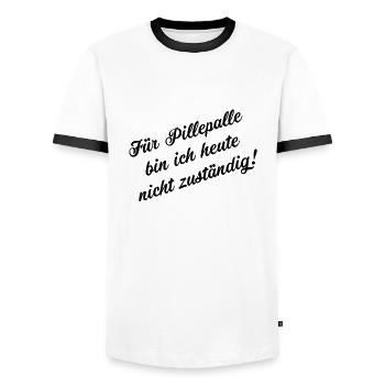 Pill palles today not too saly talk funny - Men's Ringer Shirt - white/black - Front - AI Model Female 172 light (172cm) & AI Model Male 178 dark (178cm)