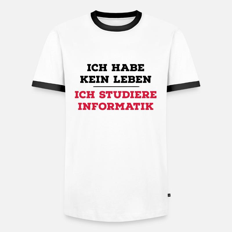 computer scientist - Men's Ringer Shirt - white/black
