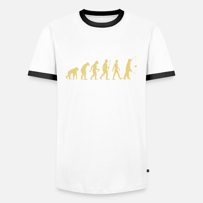 Evolution Diabolo - Männer Kontrast-T-Shirt - Weiß/Schwarz