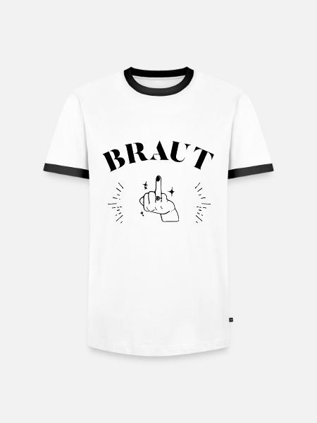 Braut - Männer Kontrast-T-Shirt - Weiß/Schwarz