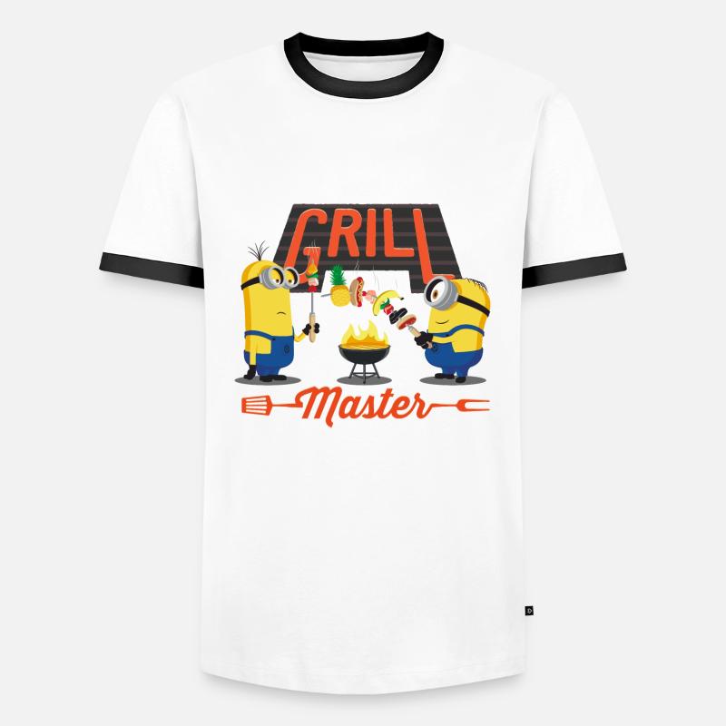 Minions Grill Master - Männer Kontrast-T-Shirt - Weiß/Schwarz