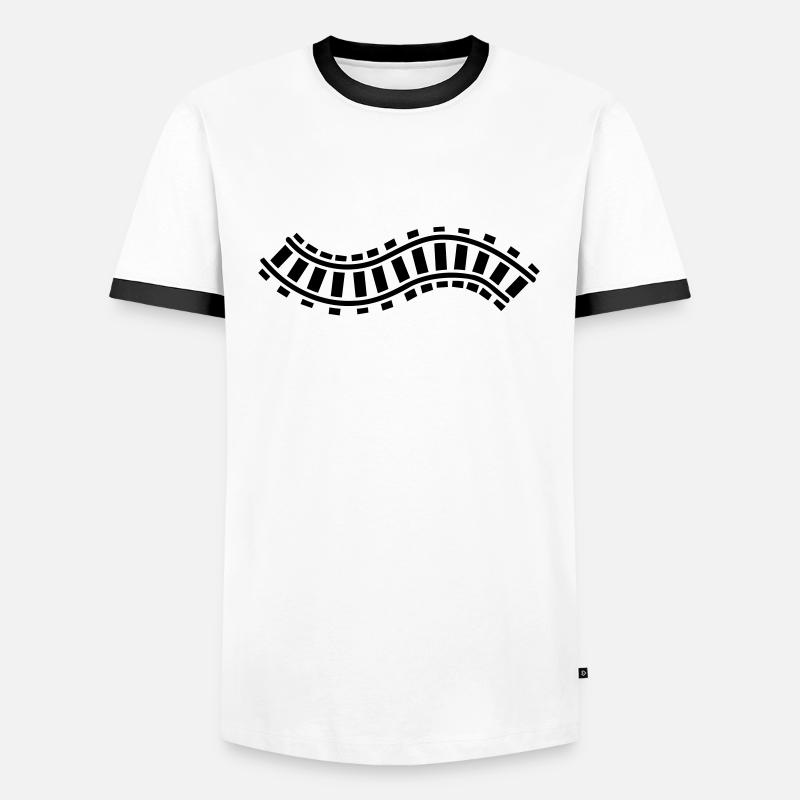 Rail - Men's Ringer Shirt - white/black