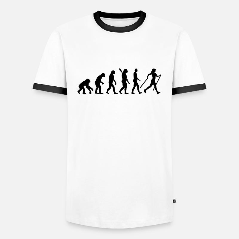 Evolution Nordic Walking - Men's Ringer Shirt - white/black