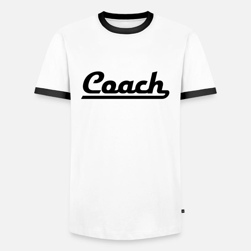 coach - Men's Ringer Shirt - white/black