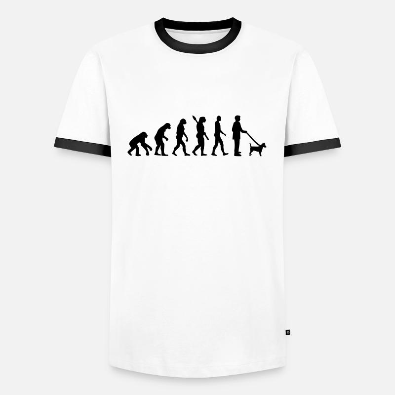 Jack Russel - T-shirt contrasté Homme - blanc/noir