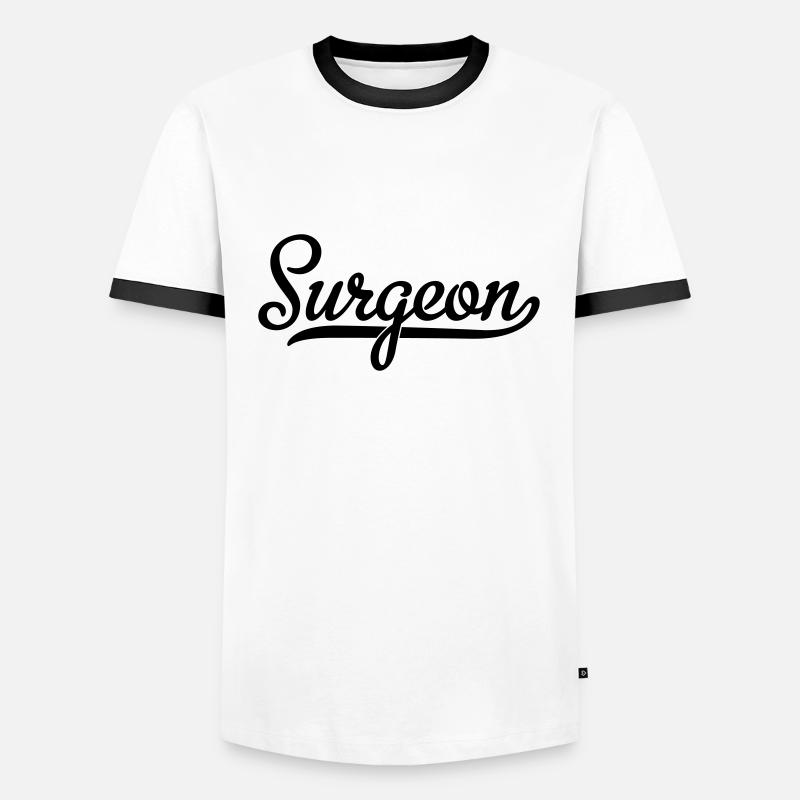 surgeon - Men's Ringer Shirt - white/black