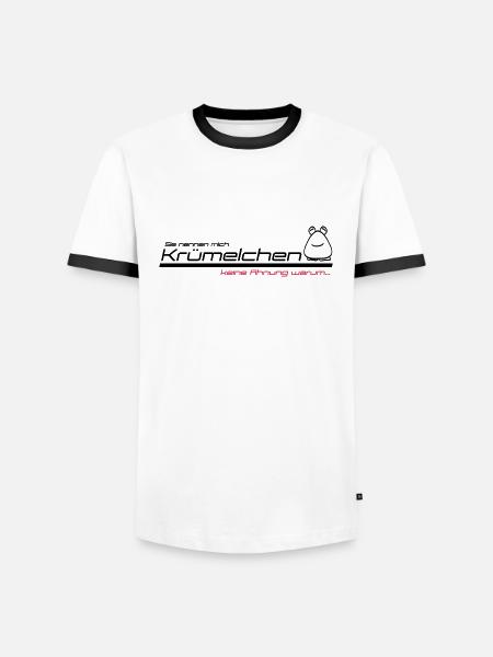 krümelchen - Men's Ringer Shirt - white/black