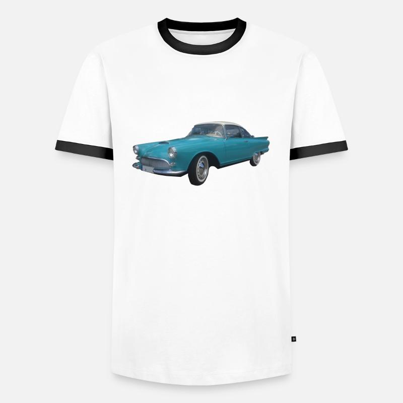 Oldtimer - Männer Kontrast-T-Shirt - Weiß/Schwarz