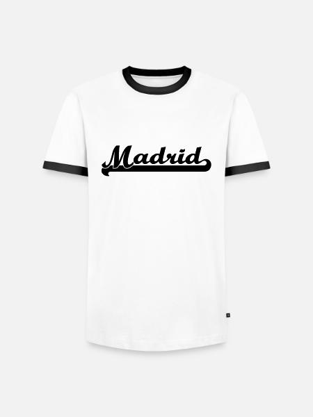 madrid - Men's Ringer Shirt - white/black