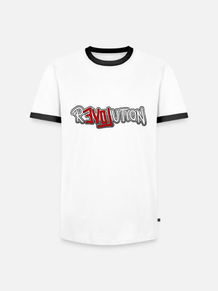 La révolution Love Peace - T-shirt contrasté Homme - blanc/noir