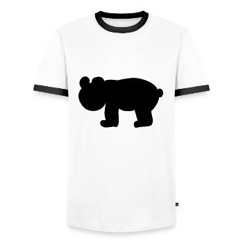 Symbol Animal Bear - Men's Ringer Shirt - white/black - Front - AI Model Female 172 light (172cm) & AI Model Male 178 dark (178cm)
