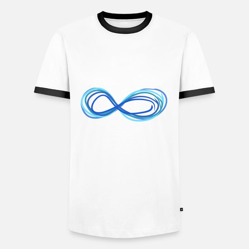unendlich unendlichkeit - Männer Kontrast-T-Shirt - Weiß/Schwarz