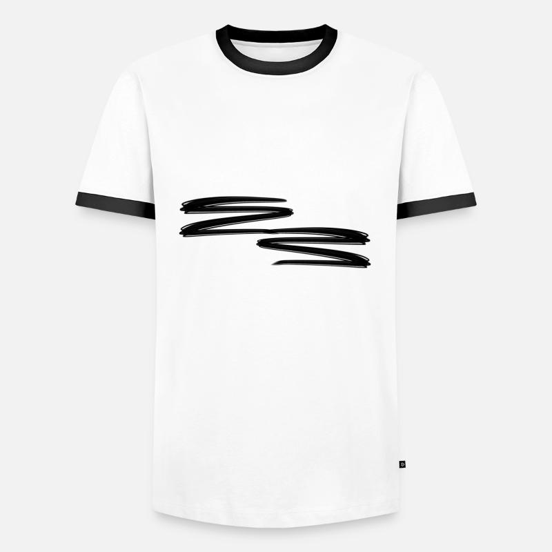 Dashes Dash lines Line - Men's Ringer Shirt - white/black