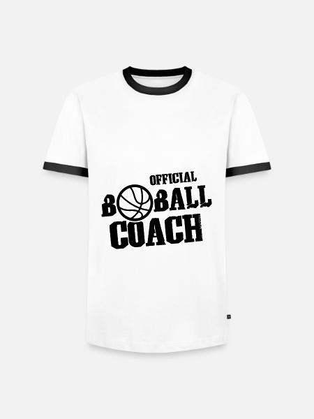 Basketball Coach - Männer Kontrast-T-Shirt - Weiß/Schwarz