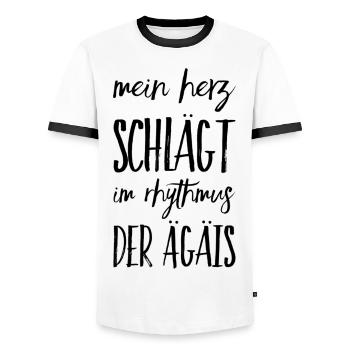 Lustiger Griechischer Spruch Griechenland Geschenk - Männer Kontrast-T-Shirt - Weiß/Schwarz - Vorne - AI Model Female 172 light (172cm) & AI Model Male 178 dark (178cm)