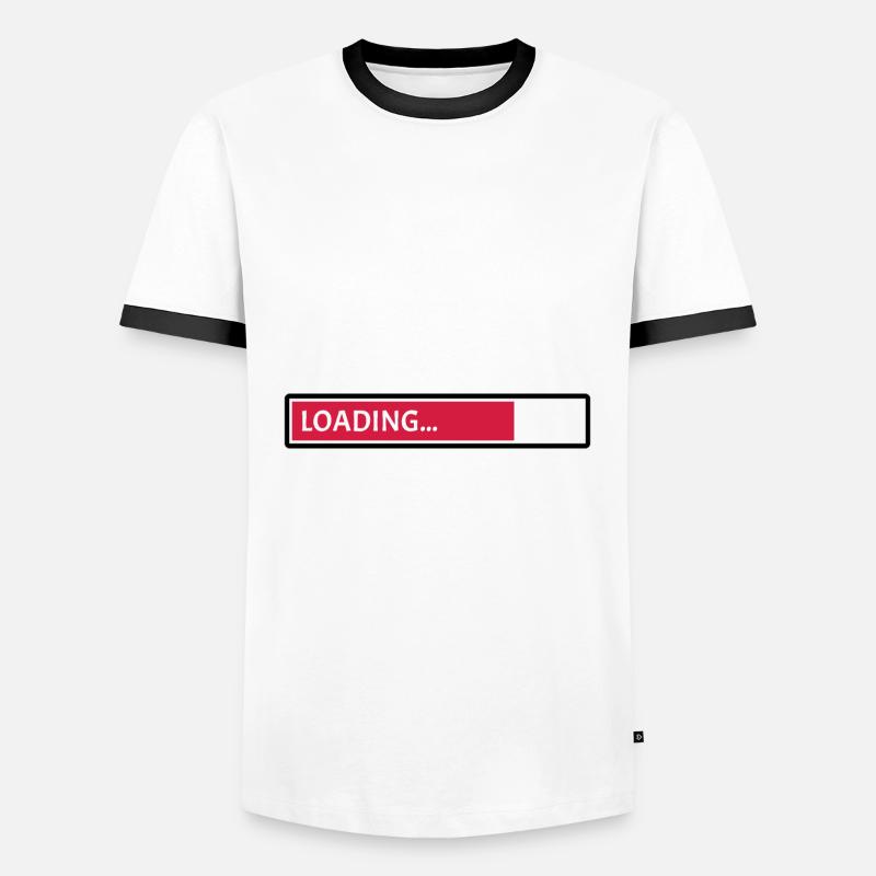 Loading - Männer Kontrast-T-Shirt - Weiß/Schwarz