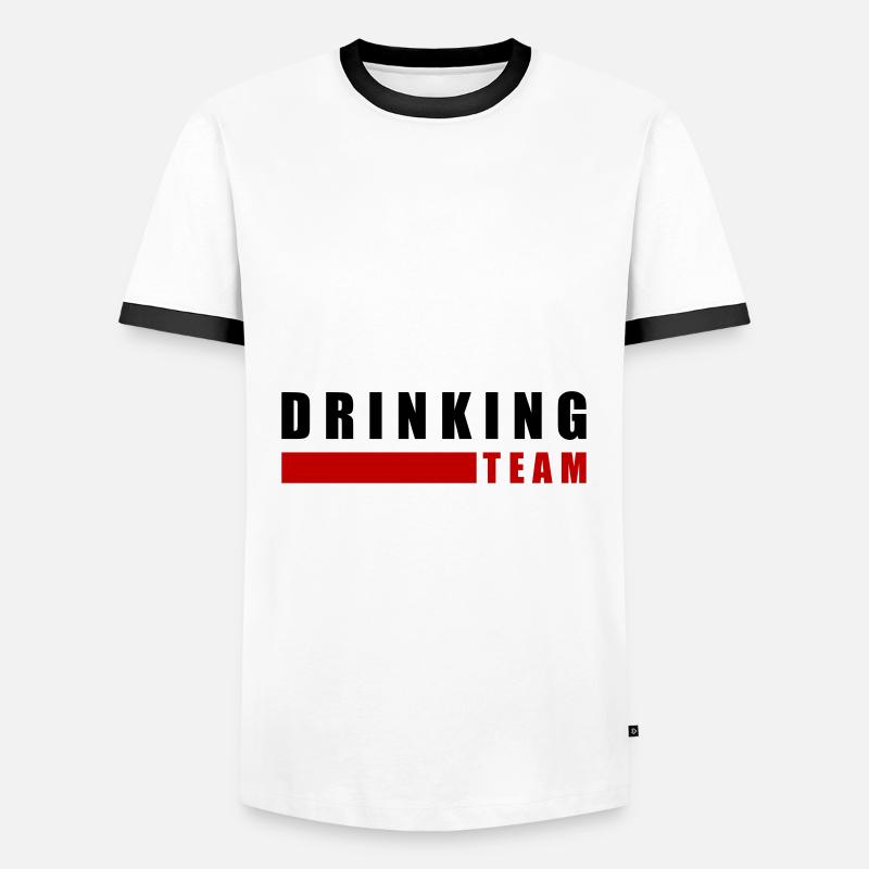 drinking team - Men's Ringer Shirt - white/black
