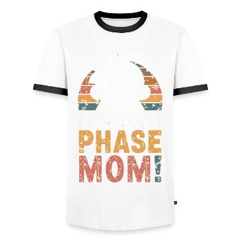 It's not a phase mom! Emo Goth Alternative - Men's Ringer Shirt - white/black - Front - AI Model Female 172 light (172cm) & AI Model Male 178 dark (178cm)
