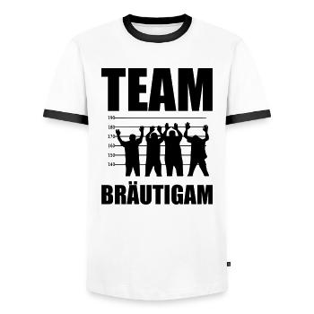 Bachelor party Bachelor party - T-shirt contrasté Homme - blanc/noir - Devant - AI Model Female 172 light (172cm) & AI Model Male 178 dark (178cm)