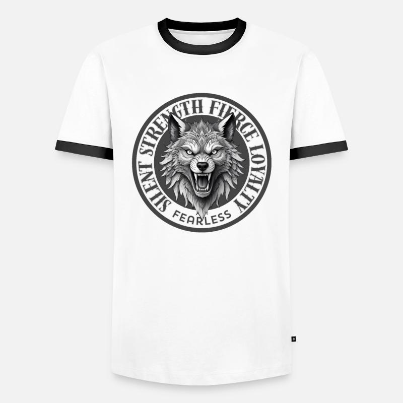 Silent Strength - Männer Kontrast-T-Shirt - Weiß/Schwarz