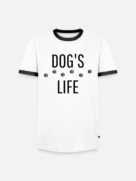 DOG'S LIFE - T-shirt contrasté Homme - blanc/noir