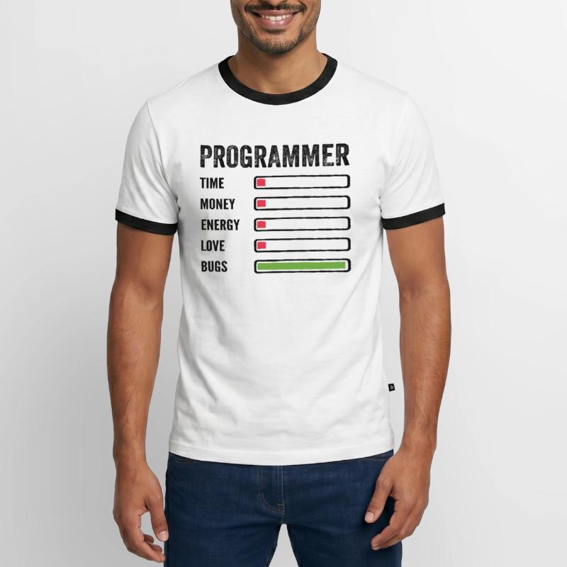 développeur humour programmeur codeur code T-shirt contrasté Homme