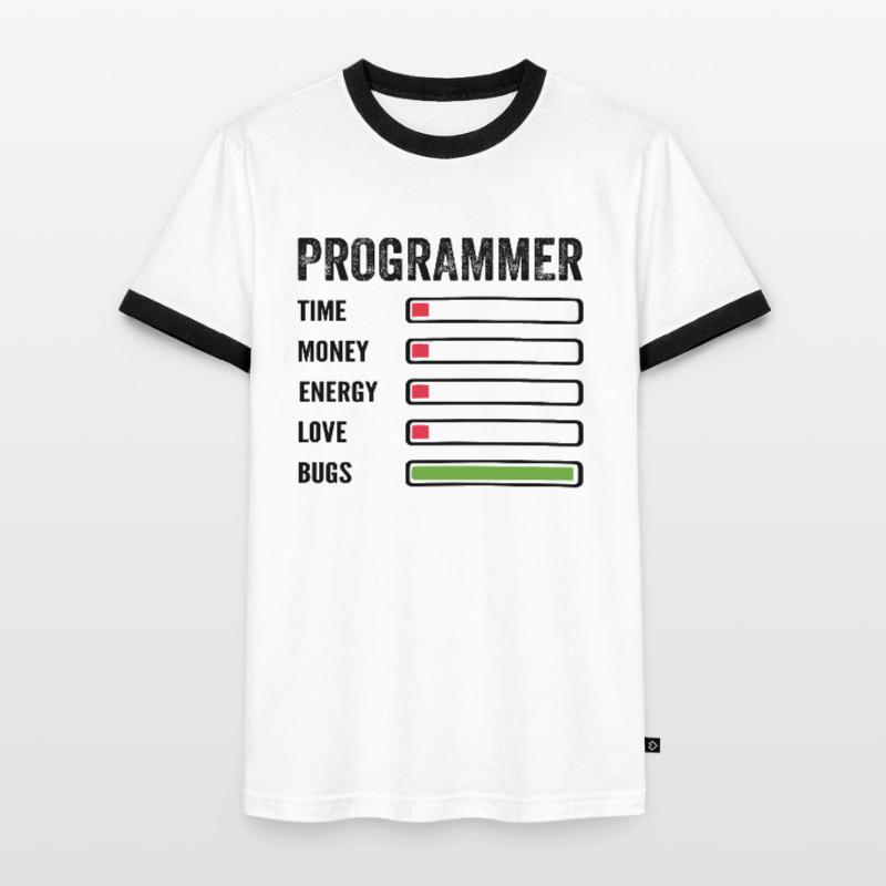 Developer Humor Programmer Coder Men's Ringer Shirt