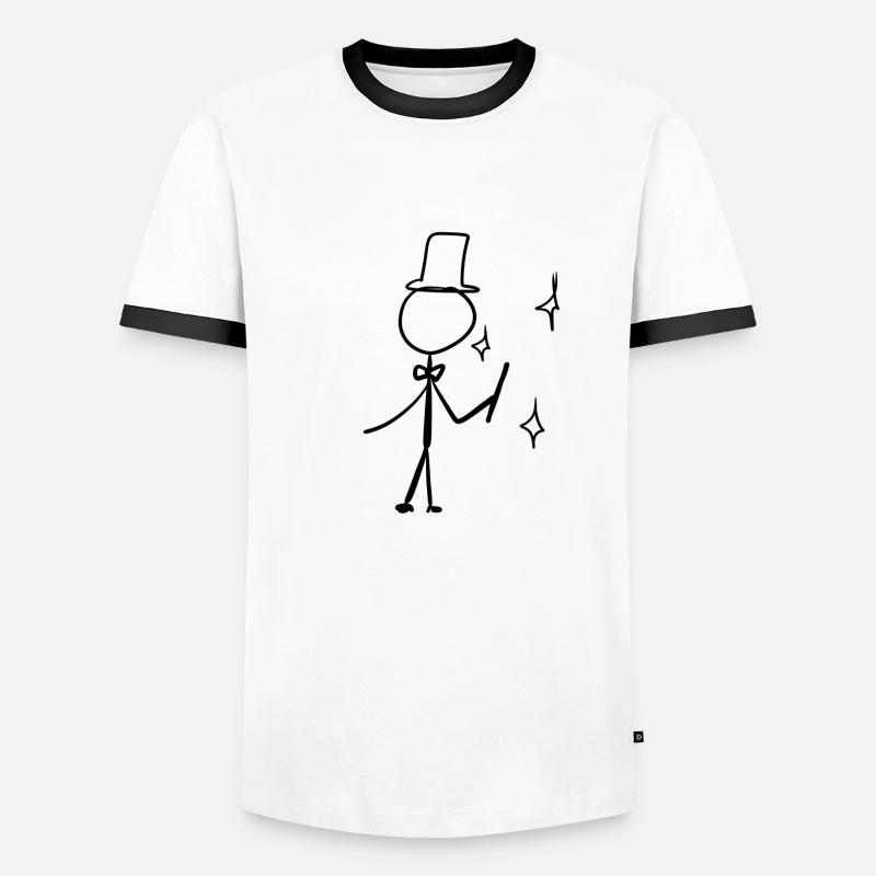 Magic Wizard - Men's Ringer Shirt - white/black
