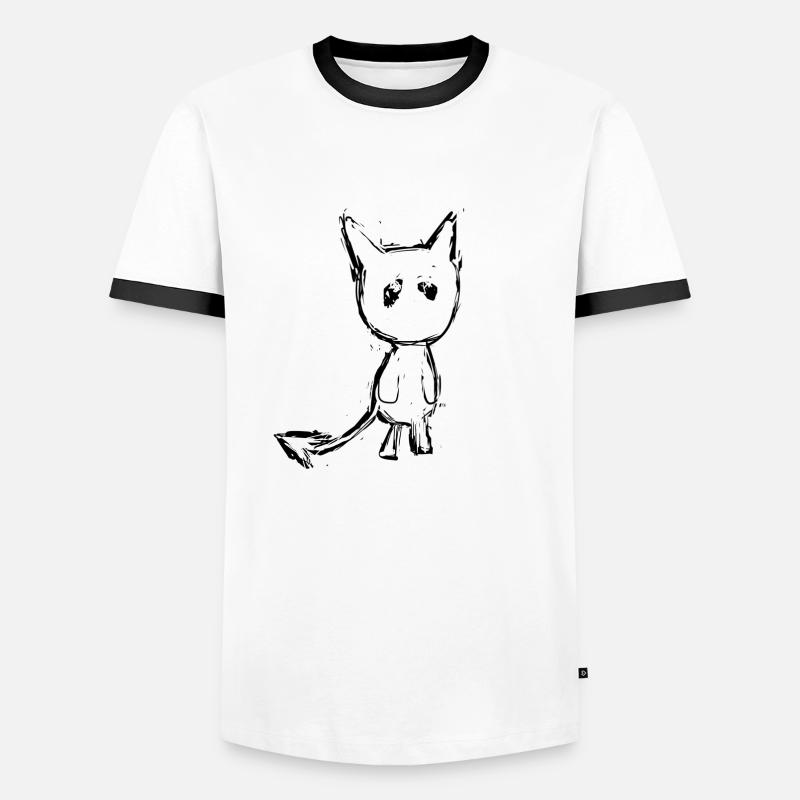 devil evil - Men's Ringer Shirt - white/black