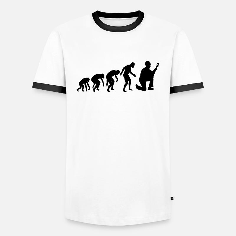 MECHANICS EVOLUTION! - Men's Ringer Shirt - white/black
