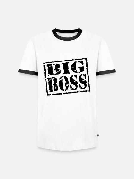 Big Boss - T-shirt contrasté Homme - blanc/noir