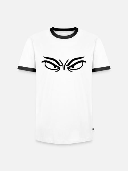 Evil eye - Men's Ringer Shirt - white/black