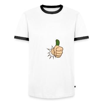 Gärtner Der mit dem grünen Daumen - Männer Kontrast-T-Shirt - Weiß/Schwarz - Vorne - AI Model Female 172 light (172cm) & AI Model Male 178 dark (178cm)