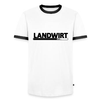 Landwirt // Landwirtin // Bauer // Bäuerin Agronom - Männer Kontrast-T-Shirt - Weiß/Schwarz - Vorne - AI Model Female 172 light (172cm) & AI Model Male 178 dark (178cm)