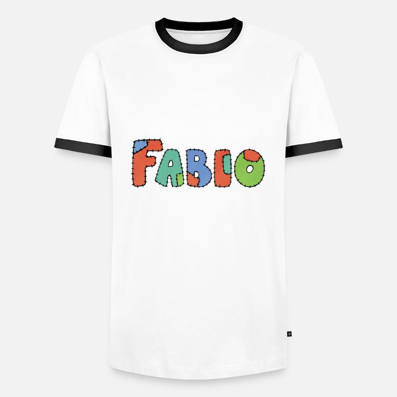 Fabio Name Gift Idea - Men's Ringer Shirt - white/black