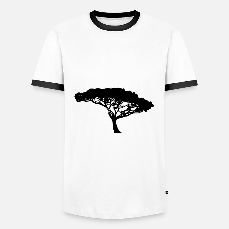 Wunderschöner Baum des Lebens - Männer Kontrast-T-Shirt - Weiß/Schwarz